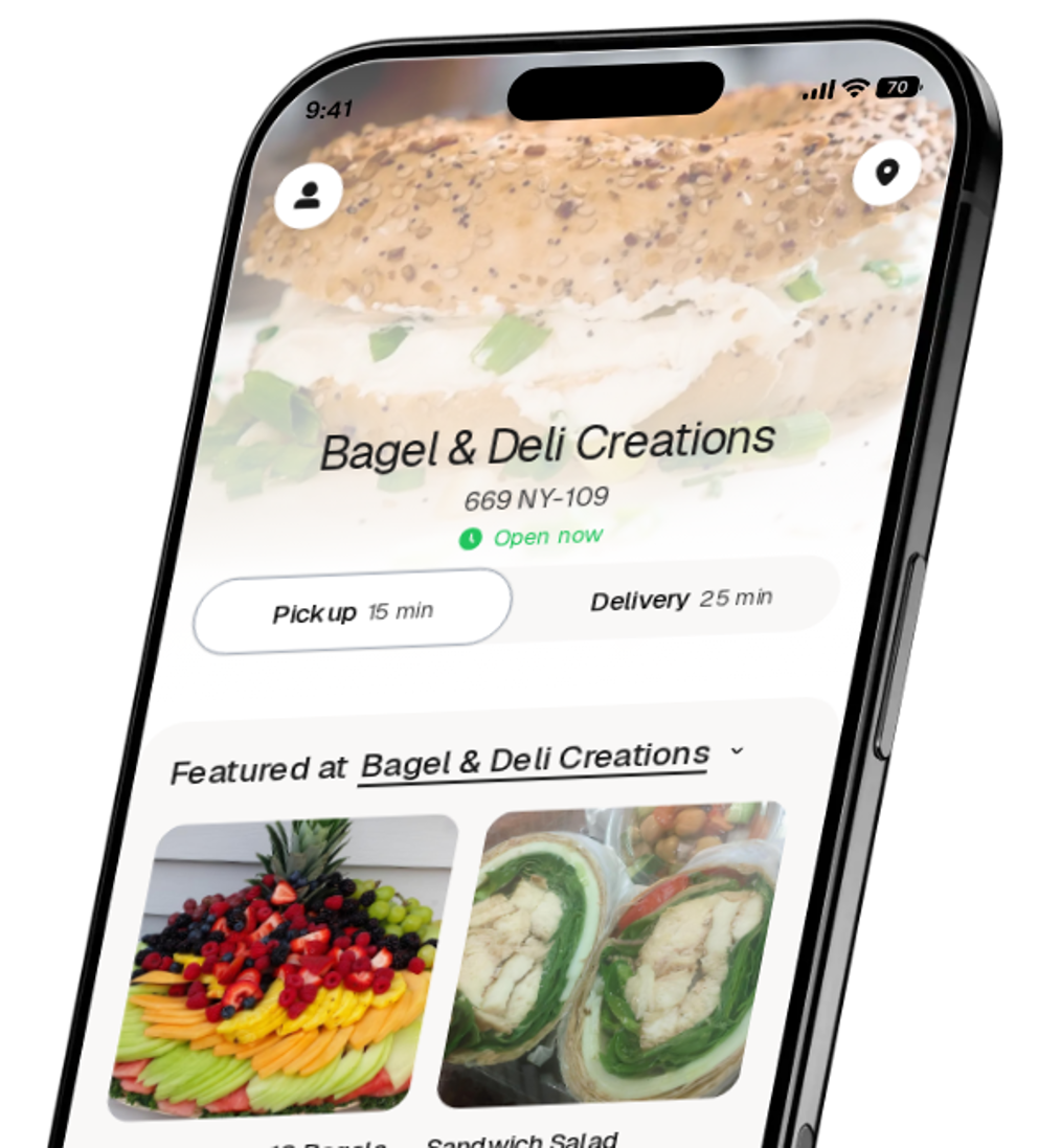 Bagel & Deli Creations app preview
