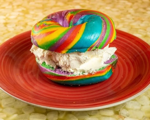 Mini Bagel with Plain Cream Cheese.